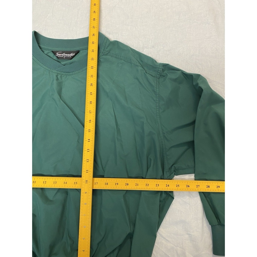 Vintage Sportsmaster USA Pullover Windbreaker Crewneck Green Mens L - Picture 4 of 6